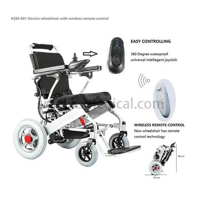 KSM-601 Aluminum Lightweight Folding Power Electric Wheelchair Manufacturer For Sale