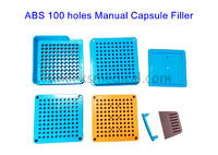 KSM-MCF ABS Manual Capsule Maker with Tamping Tool , 100 holes and 200 holes capsule filling board for all size #00, #0 and #1